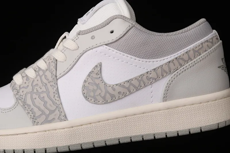 All categories Air Jordan Jordan series basketball shoes Air Jordan 1 Low Air Jordan 1 Low Prm "Elephant Print" AJ1 Joe 1 low white gray crackle pattern DH4269-100